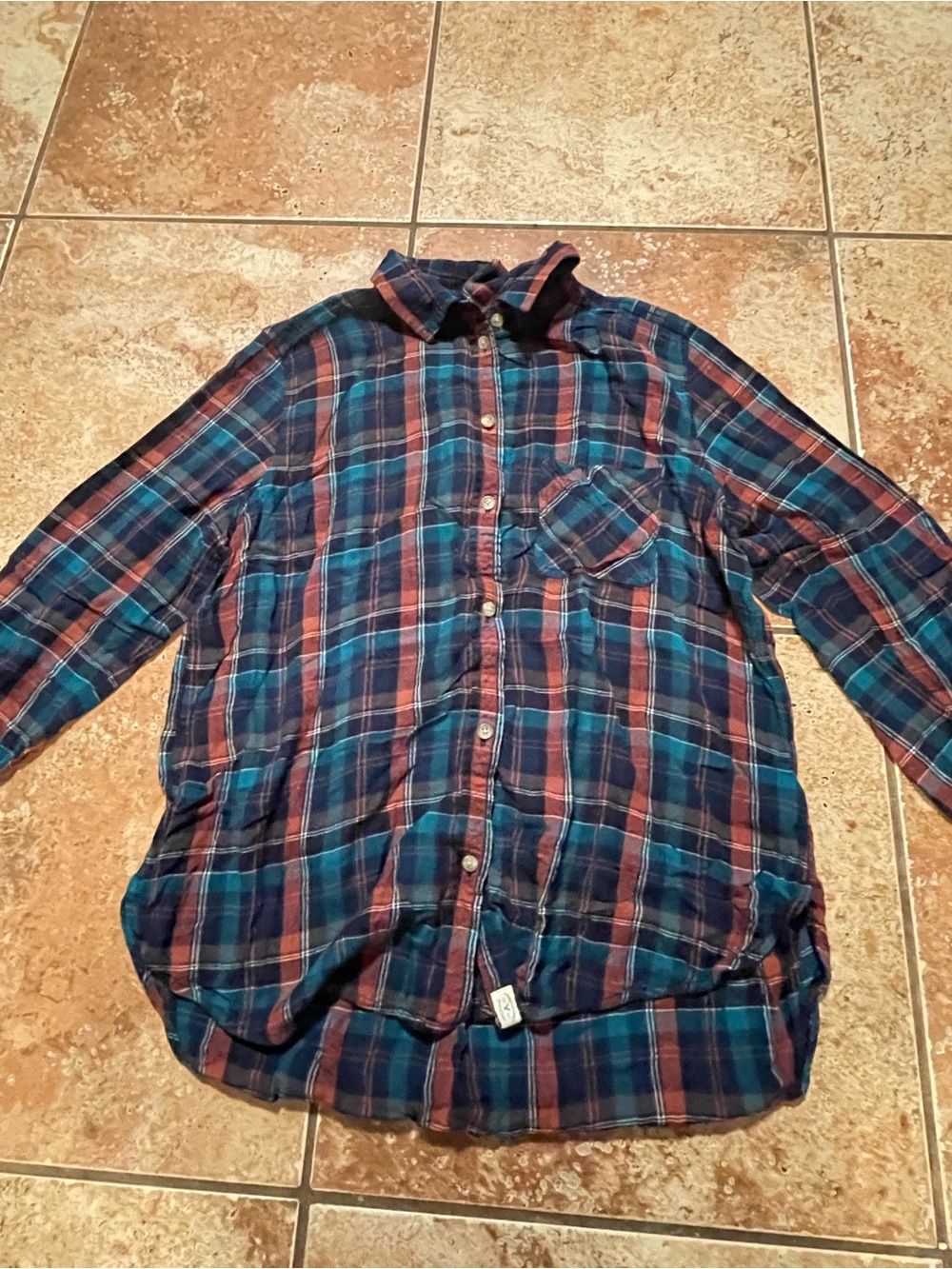 Women’s  American Eagle Outfitters Plaid Flannel Button Up Shirt XL Pockets